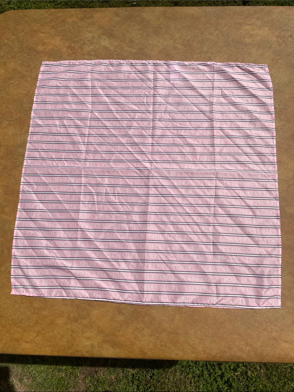 Victoria's Secret Pale Pink Striped scarf wrap